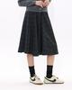 MOAA Checkered Flared Skirt (Green)