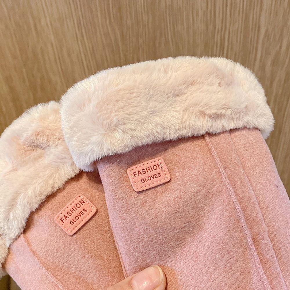Thick Plush Gloves Soft Women Mittens Gift Winter Gloves  Girls