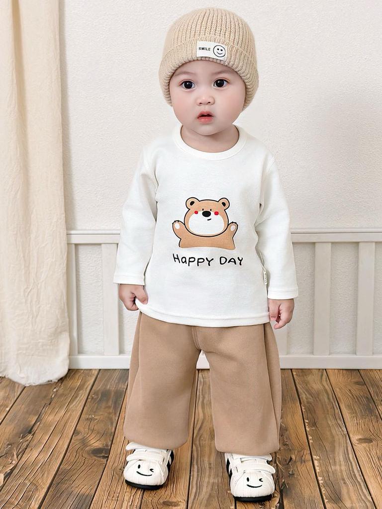Warme Fleece-gefütterte Jogginghosen für Kinder - Herbst-/Winter-/Frühlingsstil, Dicke Outdoor-Schweißhosen für kleine und mittlere Kinder