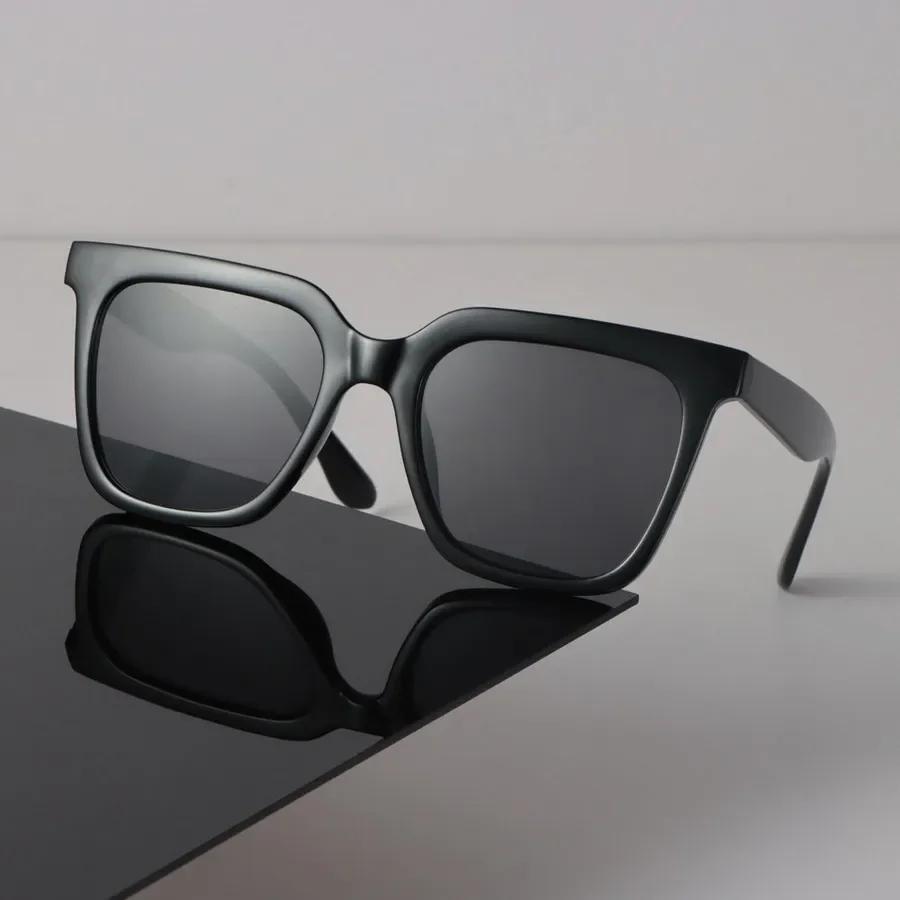 Designer Square Sunglasses Women Men Vintage Black Sun Glasses Fashion Personality Eyewear Mirror Big Frame Brand