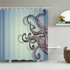 Octopus Seas Shower Curtains Bath Curtain 180*180cm Waterproof Bathroom Home Decor Washable Fabric Bathroom Screen With 12 Hooks