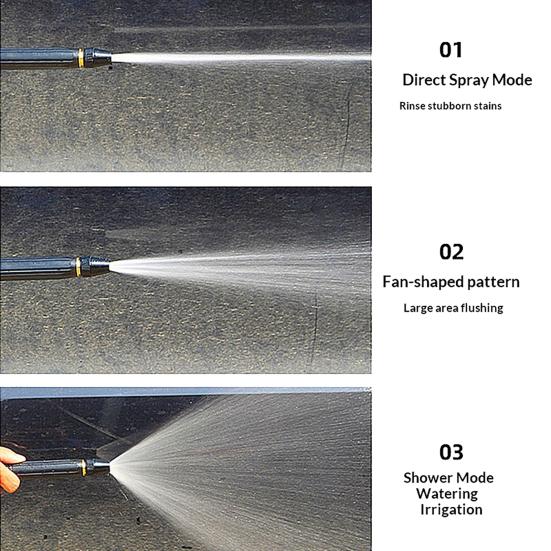 High-Pressure Nozzle And Hose, Home Car Wash Nozzle, Adjustable Booster Nozzle And 16Ft or 32Ft Hose for Garden Watering Vehicle Cleaning