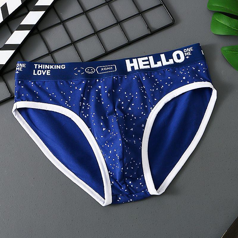 Men's Triangle Underwear for High School Student Pure Cotton Underwear for Young Student Loose and Comfortable