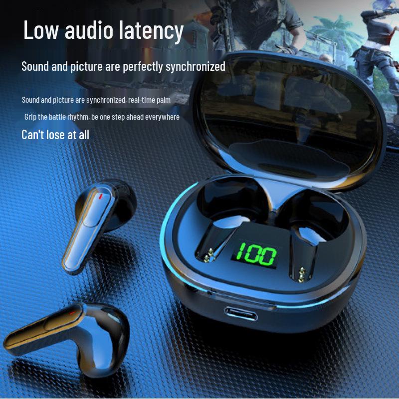 Fones de Ouvido Bluetooth 5.0 TWS com Display Digital, Cancelamento de Ruído ENC, Modelo PRO50