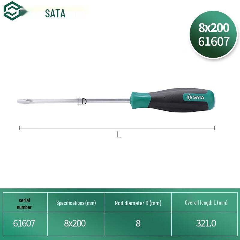 SATA T-Series Slotted Go-Through Screwdriver