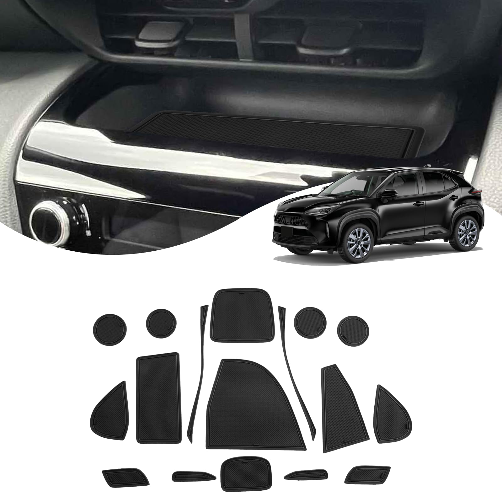 

SXCY Новый резиновый коврик для Toyota Yaris Cross Внутренний резиновый коврик Yaris Cross 2024 Улучшенный коврик в карман двери Эксклюзивный лист для Yaris Cross Защита от царапин