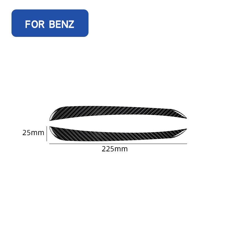2PCS Real Carbon Fiber Car Headlight Lamp Eyebrow Decoration Sticker For Mercedes-Benz G-CLASS W463 2013-2018 Auto Accessories