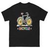Rainbow Bicycle Graphic T Shirt Breathable Cotton Casual Short Sleeve Tee for Unisex