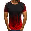 New Men's Fashion Sports Fitness Personality Print T-Shirt Men's Summer Thin Short Sleeve T-Shirt