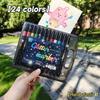 Double-Ended Glitter Marker Pen: Soft-Tip Watercolor Pen for Journaling & Painting, Non-Toxic & Washable, Ideal for Kids