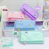 Style Pencil Case With Memory Fabric Large Capacity For Girls And Students