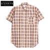 COMME Des GARCONS SHIRT S20031 Orange Cotton Check X Leopard Print Short Sleeve Shirt Tops M Orange blackUsed
