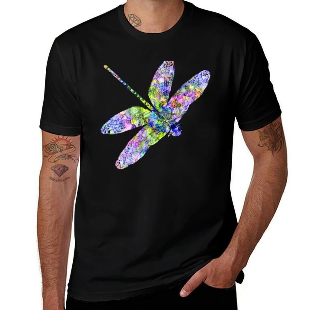 Dragonfly Tshirt Casual Loose Fit Summer Tee Shirt
