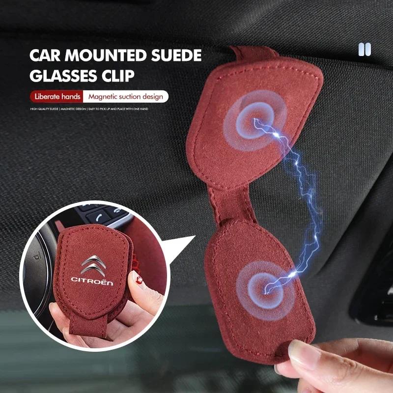 Car Sun Visor Eyeglass Hanger Clip Glasses Storage Holder For Citroen C4 C3 C5 C1 C2 C6 VTS C4L DS3 DS4 DS5 Grand Berlingo
