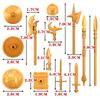 MOC Bausteine Mittelalter Ritter Rom Waffe Goldenes Schwert Schild Speer Hellebarde Helm Actionfigur Pädagogischer Baustein Geschenke