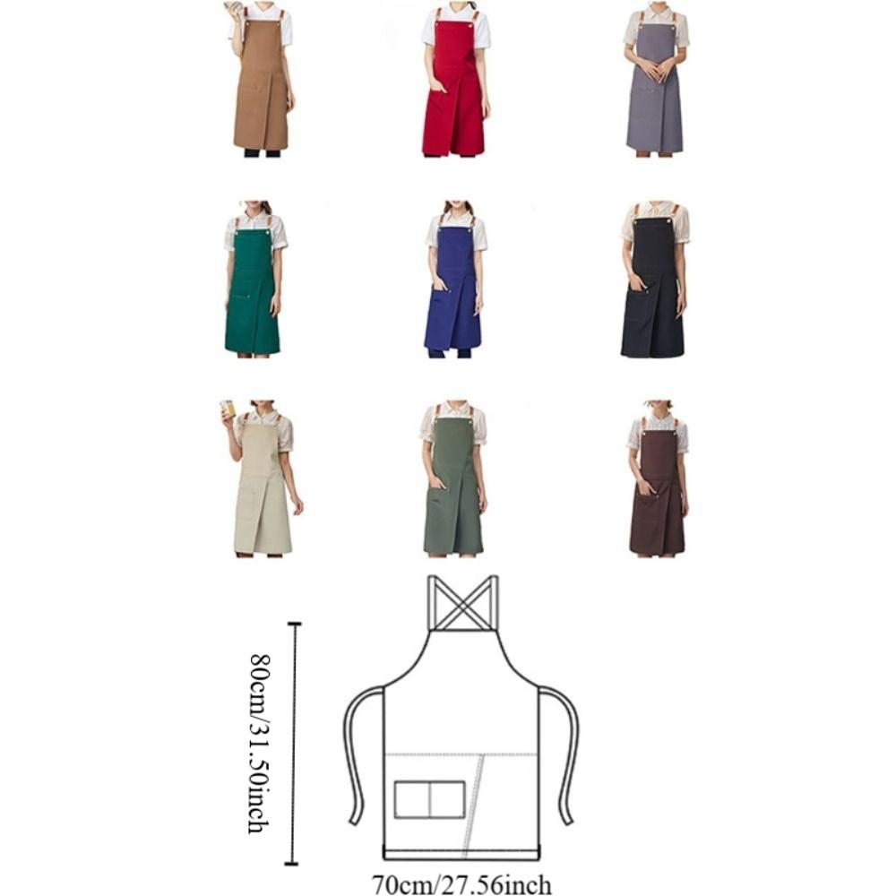 Wear-resistant Canvas Apron Waterproof Florist Apron Multi-functional Cafe Apron  Studio