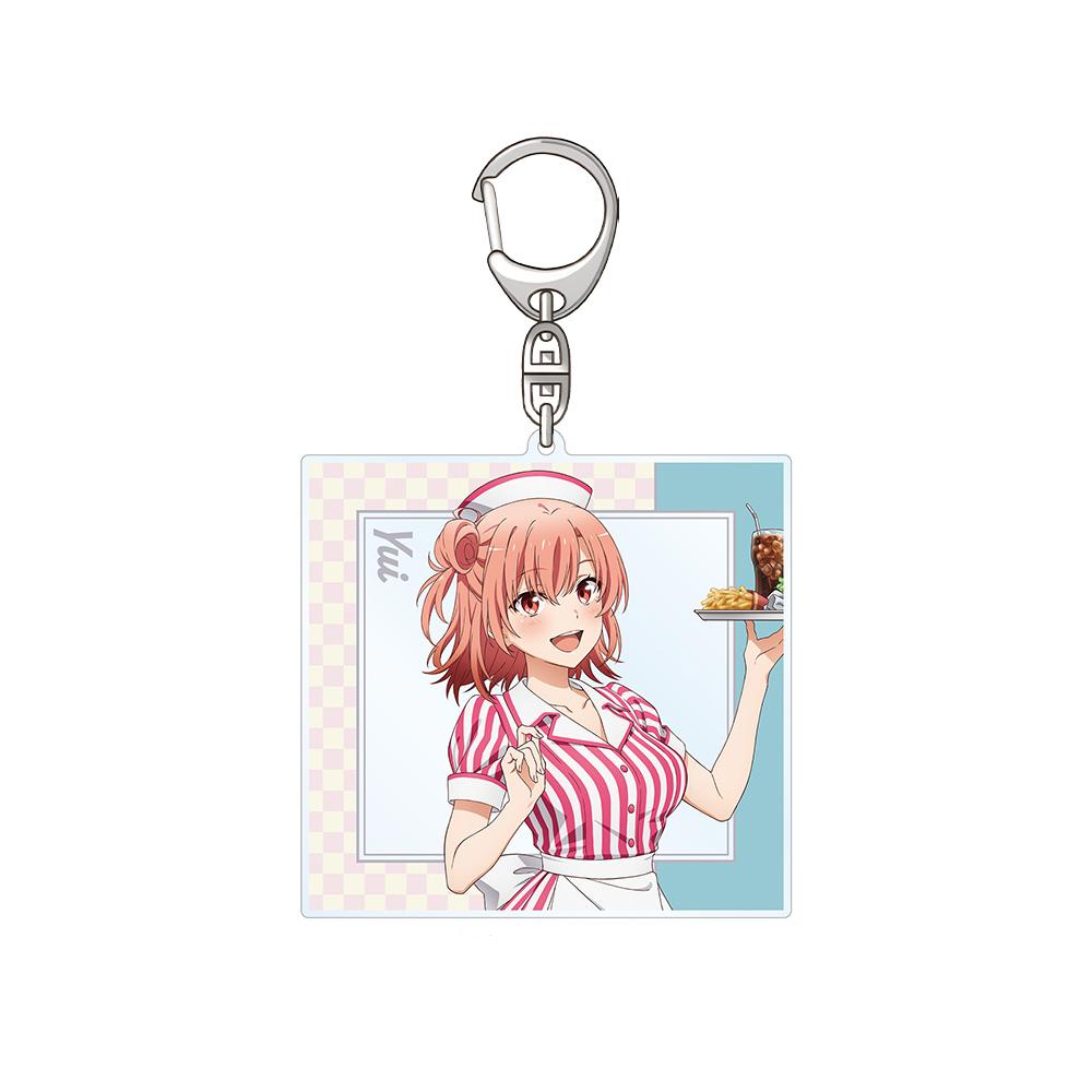

My Teen Romance Comedy Smashes It Yukino Yui Iroha Kimono maid costume HD Acrylic Keychain Bag pendant anime goods Fans Gifts 6 cm