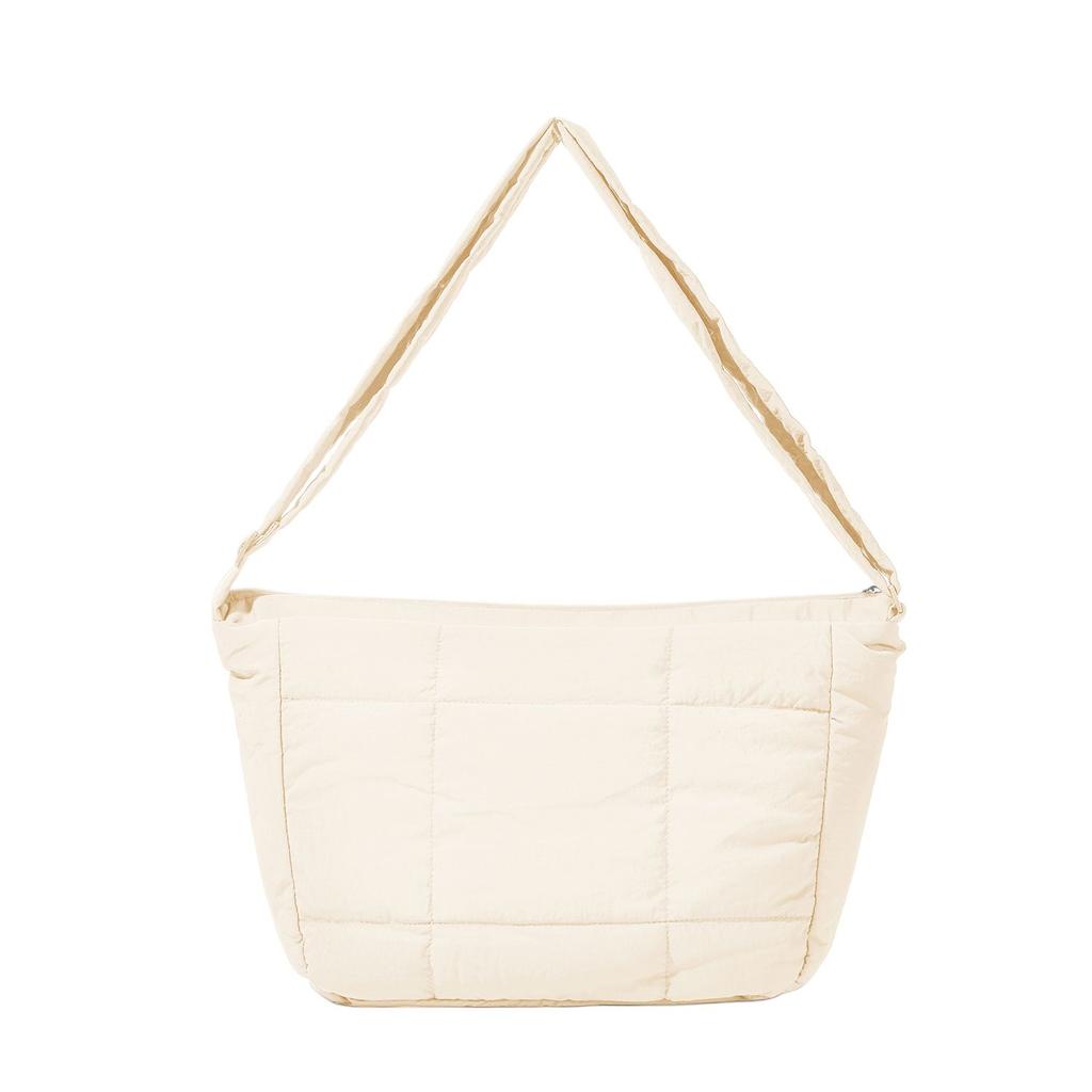 New Lee Fabric Shoulder Bag Regular Women's Ginger Yellow/Ecru/Navy Blue LE240134M