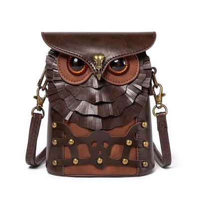 Kreative Eule Damen Gürteltasche Retro Motorrad Tasche Damen One Shoulder Crossbody Tasche Damen Gürteltasche