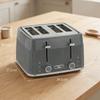 4 Slice Toaster with 7 Browning Levels, Bread Toaster with Removable Crumb Tray, Grey