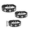 Cute Rhinestone Dog Collar with Diamond Flower Pattern, Studded Leather, Bow Tie & Mini Cow Bells – Compatible with Small, Medium & Large Dogs