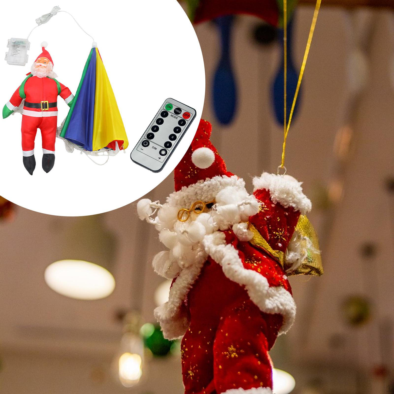 

Christmas Parachute Santa Lights Xmas Light for Yard Holiday Outdoor Indoor Warm White