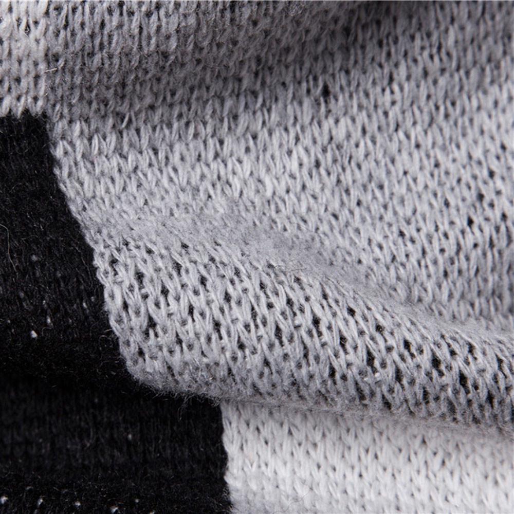 Men's Hooded Solid Knit Patchwork Coat Jacket Cardigan Long Sleeve Tops Blouse