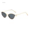Sexy Cat Eye Small Frame Sunglasses Women  Luxury Brand Designer Punk Metal Frame Sun Glasses For Lady Retro Eyewear Uv400