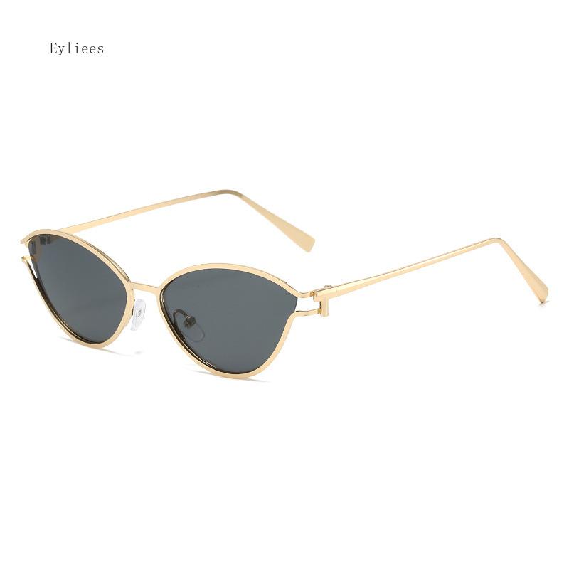 Sexy Cat Eye Small Frame Sunglasses Women  Luxury Brand Designer Punk Metal Frame Sun Glasses For Lady Retro Eyewear Uv400