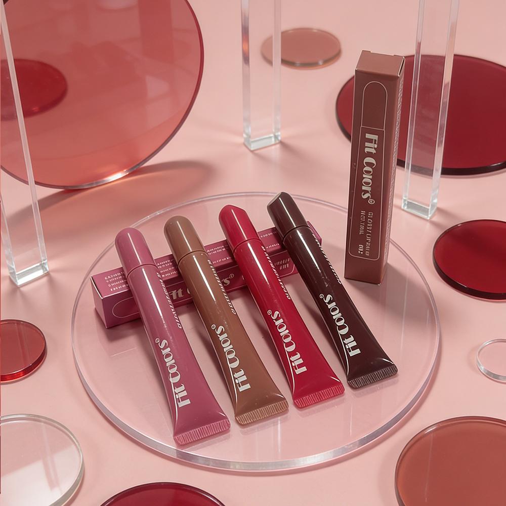 Samtiger Lipgloss in nackten Farben, Feuchtigkeitsspendender leuchtender langanhaltender hydrierender Spiegel-Flüssiglippenstift, Leicht und angenehm