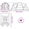 Tunnel Family Tent for 8 Persons Grey and Orange Waterproof
