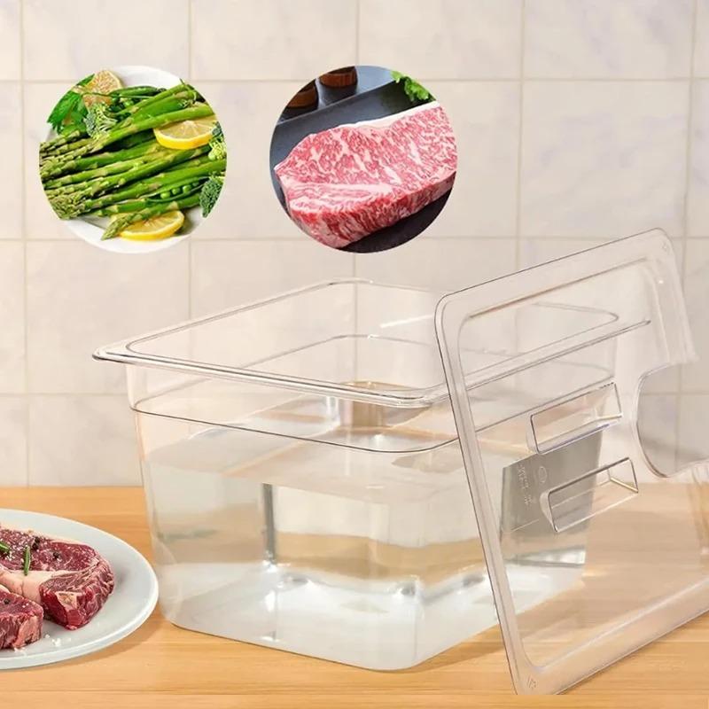 11 Liter/12 Quart Sous Vide Behälter mit Deckel BPA-frei Lebensmittelqualität für nahezu alle Tauchsirkulatoren Zubehör