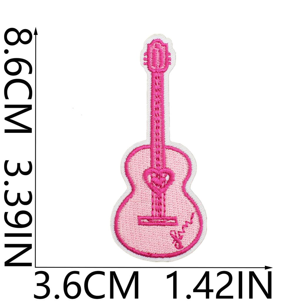 Pink Girl Embroidery Cloth Sticker Western Denim Series Patch Sticker Western Regions Desert Fire Computer Embroidery Label Ironing