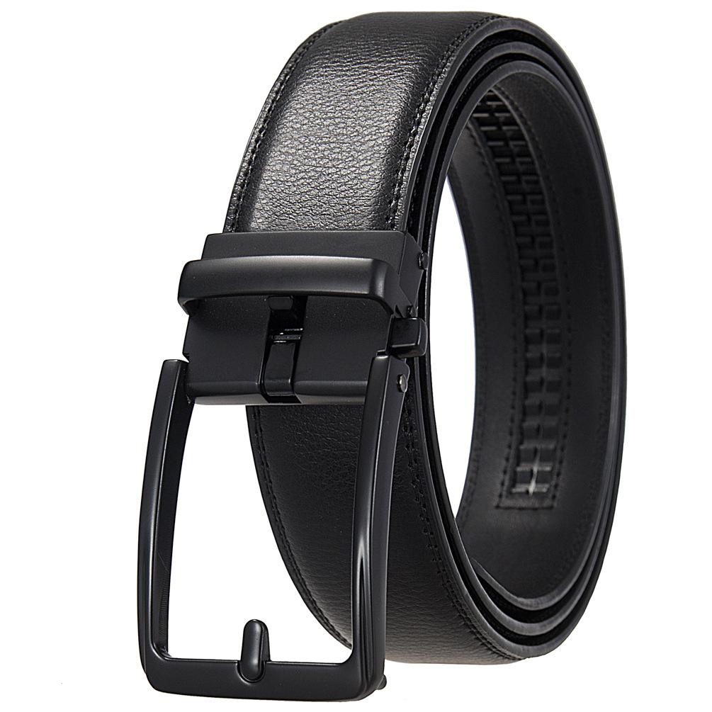 Anti-Needle Automatic Buckle Belt, Men'S Belt, Two-Layer Cowhide Belt Ly36-561948-1