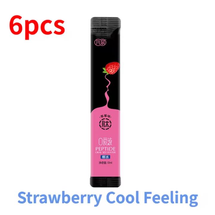 6pcs Oral Sex Water Liquid Edible Lubricant Strawberry Peach Flavor Ice Fire Lubricants Sex Toys for Women Men Couples Sex Shop