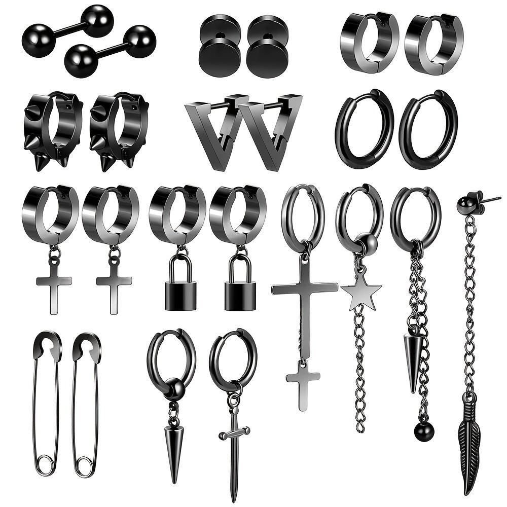 Luxury Stainless Steel Women's Stud Earrings: European & American Fashion Set