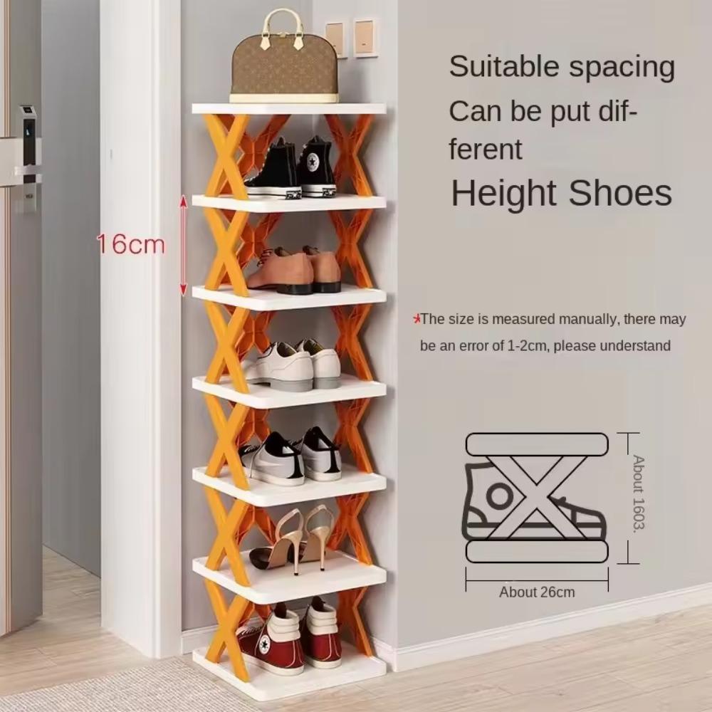Shoe Rack Storage Organizer Detachable Shoe Rack Saving Household Storage Rack Colorful Cabinet Multi-layer Simple Shoe Rack