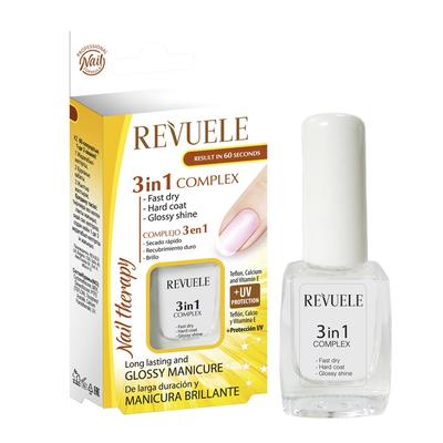 Complex 3 In 1 Dries Quickly, Hard Coating and Glossy Shine NAIL THERAPY 10 Ml