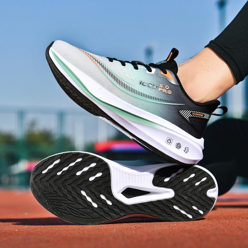 2025 Large Size Marathon Running Shoes Men's and Women's Outdoor Aerobic Running, Light and Breathable, Student Body Test Running Shoes