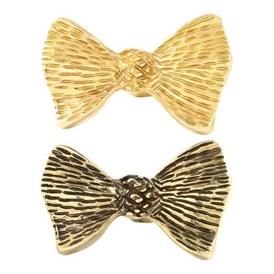 Simple Metal Cabinet Knob Drawer Pulls Bowknot Shape Furniture Decorative Handle for Kitchen Cupboard Wardrobe