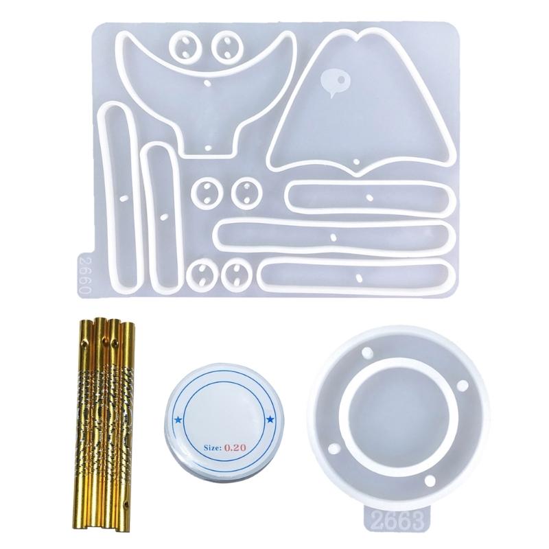 

Гибкий силиконовый набор форм для подвесок в виде рыбьей кости, эпоксидные формы для поделок из смолы, расходные материалы для изготовления ювелирных изделий