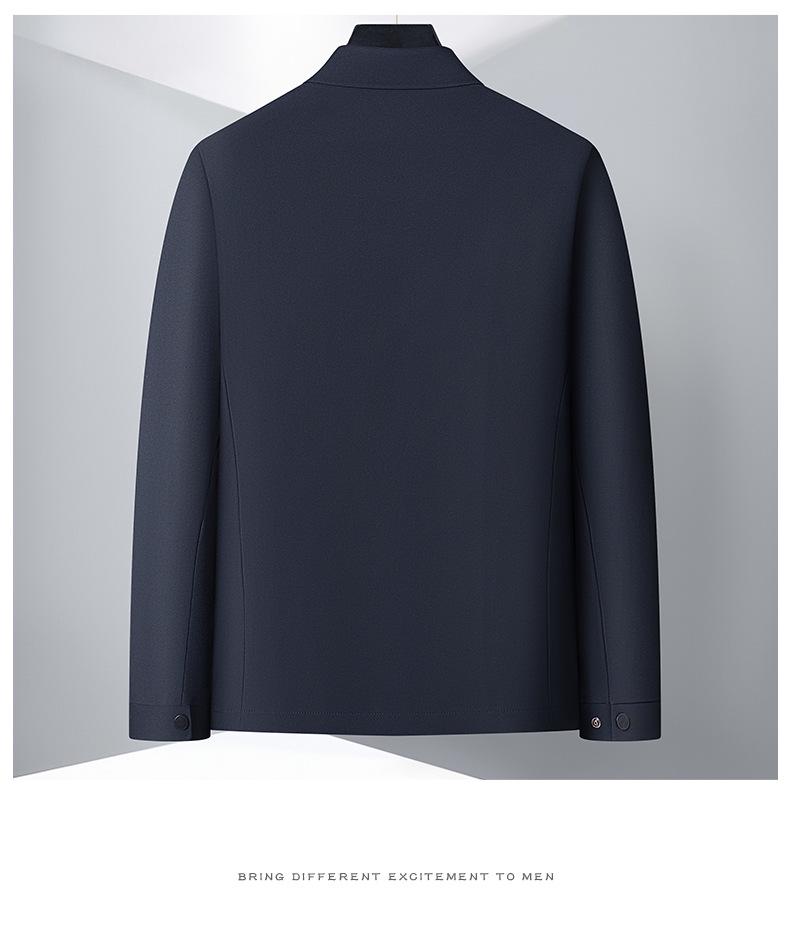 Men's Spring/Autumn Lapel Jacket: Middle-Aged Business Casual Slim-Fit Coat