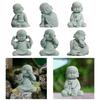 Monk Figurine Buddha Statue Crafts Handmade Ornaments Mini Decorative Miniature