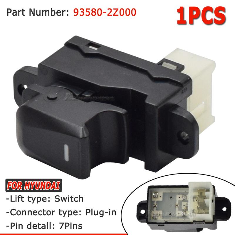 For Hyundai IX35 Tucson IX 2009-2015 Passenger Side Electric Power Window Lifter Regulator Control Switch Button OEM:93580-2Z000