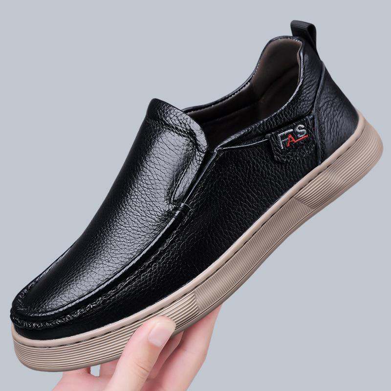Fashion Designer New Men s Thick-soled Patent Leather Casual Shoes Male Walking Sneakers Footwears Zapatos Hombre 38 чёрный