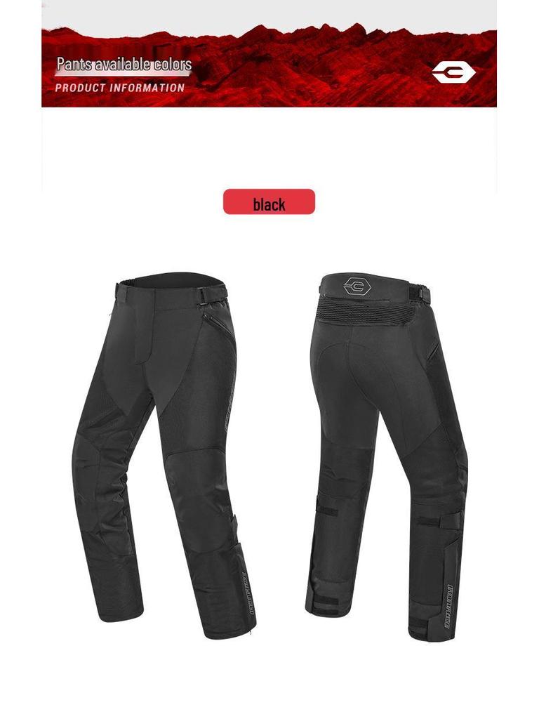 Fato Respirável para Condução de Motocicleta com Joelheiras e Cotoveleiras para Primavera/Verão - Equipamento de Corrida Protetor Anti-queda