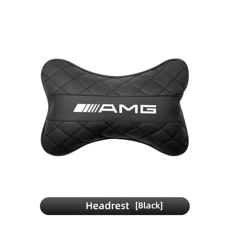 GLC GLB Car Leather Headrest Seat Lumbar Pillow Accessories For Mercedes Benz AMG W203 W206 W220 W205 W211 W177 W204 W213 W214