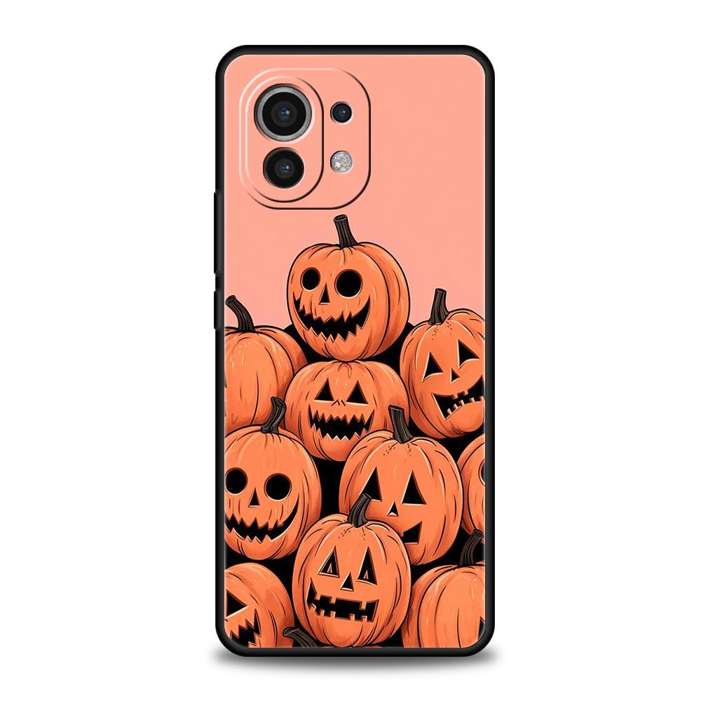 Phone Case For Xiaomi Mi 14 13 12 11 Lite 13T 12T 11x 11T 10T Pro 9T Note 10 Lite Cover Autumn Leaves Fall Fox Pumpkin Halloween