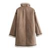 Winter Women's European & American Street Style Double-Breasted Long Coat