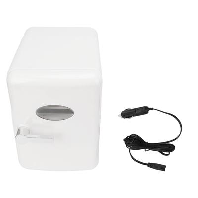6L Car Refrigerator Compact Structure Space Saving White 42W Beauty Makeup Fridge for Home Offices